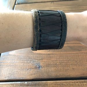 Leather Cross Stitch Bracelet